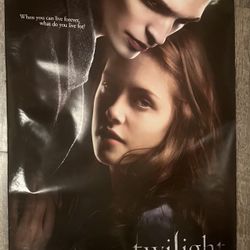 Vintage Twilight Edward Cullen Bella Movie Theatre Double Sided Poster 40x27