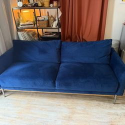 Blue Velvet Couch- Apt2b