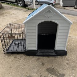 Small Dog House And Cage 