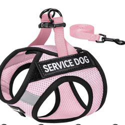 Service Dog Harness, Pink, L (22lbs)
