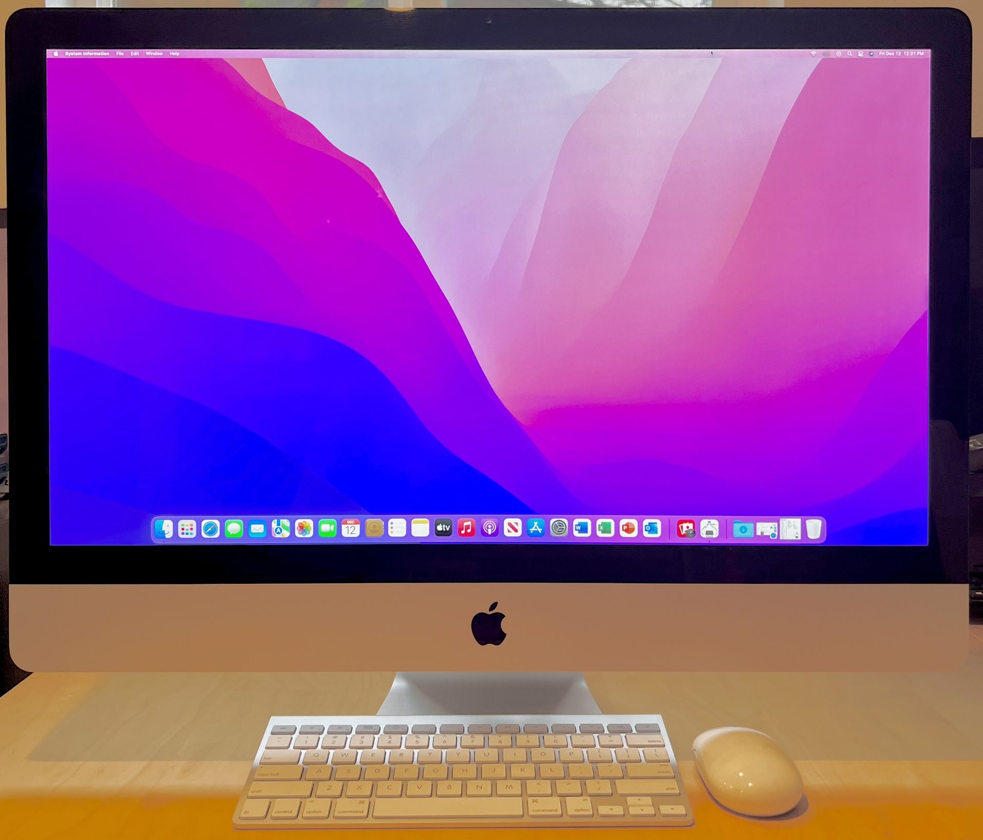 Apple iMac 27” A1312 AIO QHD Mid-2010 i3-550 3.2GHz 8GB RAM 1TB Fusion Monterey Office21