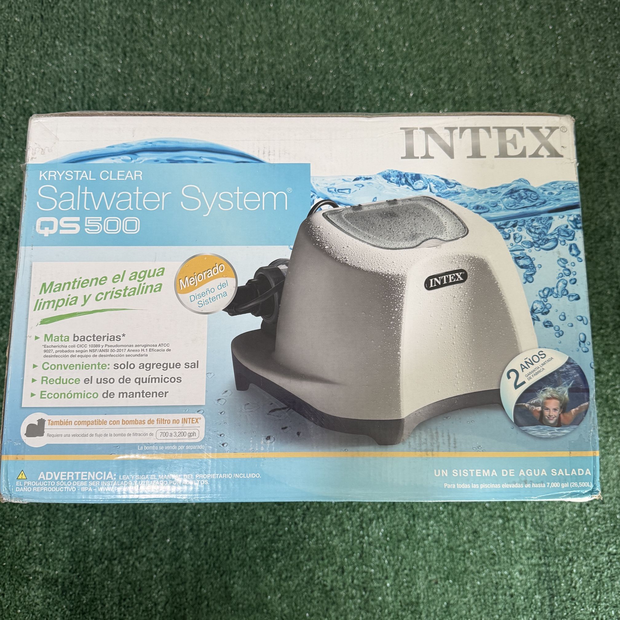 New Intex QS500 Krystal Clear Saltwater Chlorine System for Above Ground Pools