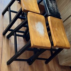 Wooden Countertop Stools  