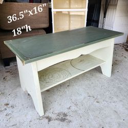 Real wood pottery barn sitting bench