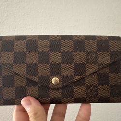 Louis Vuitton Damier Ebene Wallet – Monogrammed (M.J.G)