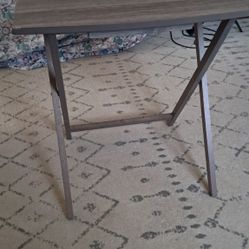 Grey Foldable Side Table 