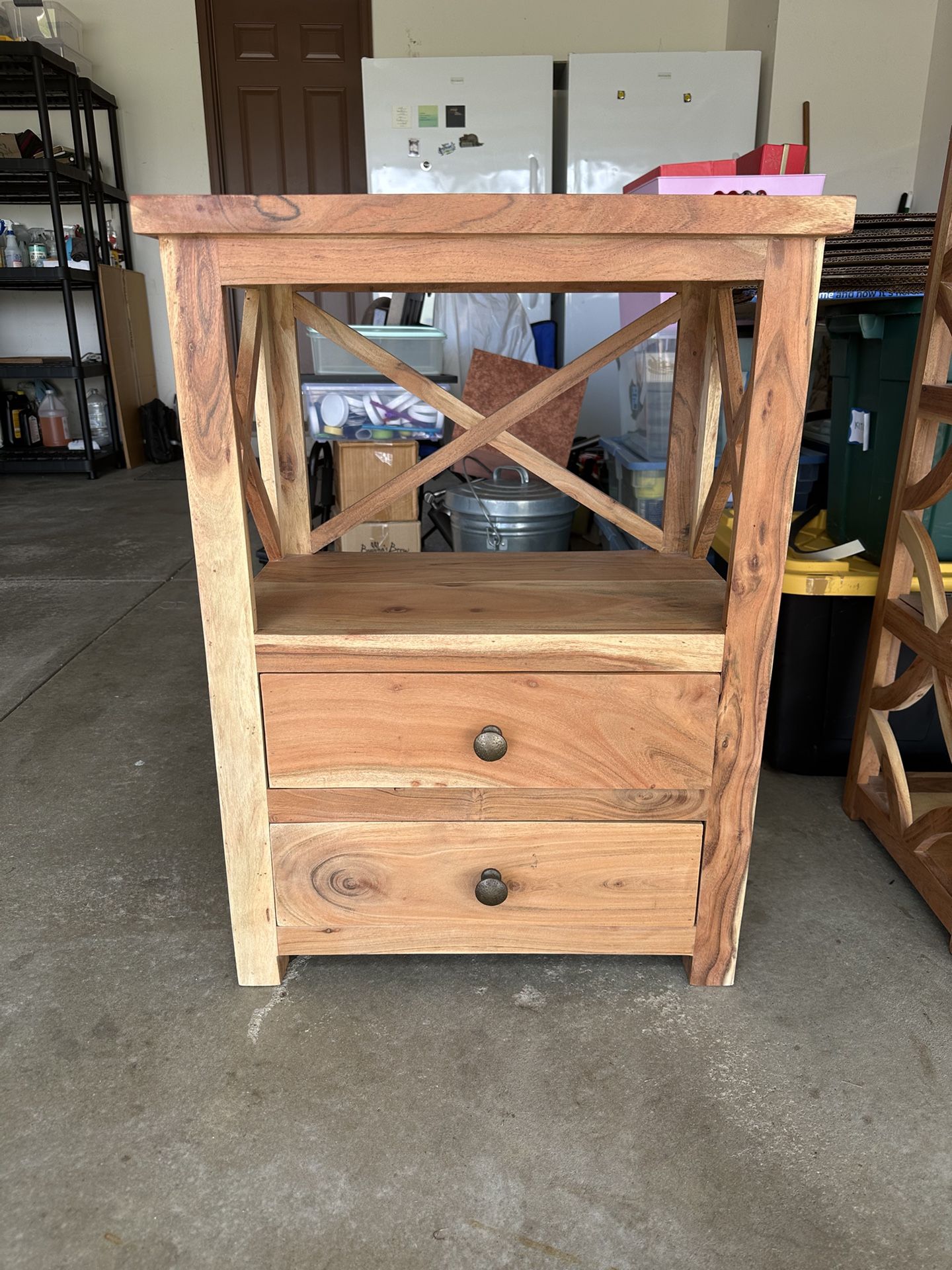 Solid Wood Side Table – $45