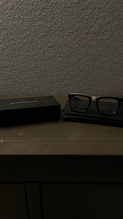 Chrome Hearts Black Square Frame Glasses