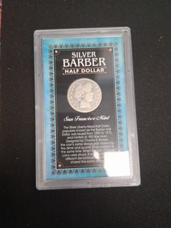 Silver Barber Half Dollar San Francisco Mint