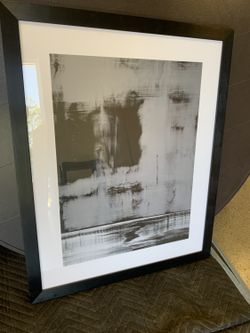 26 X 32 Abstract print In Black Frame 