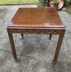 Asian Inspired Mahogany Library Table