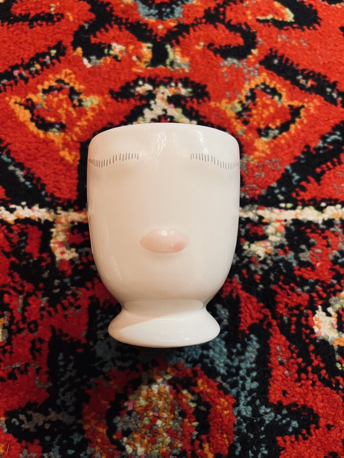 2 Small Face Vases/Planter Pots