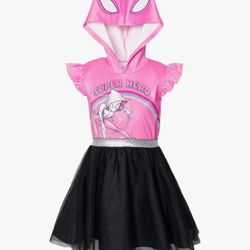 New Marvel Girls Spider-Gwen Dress Size 5 T
