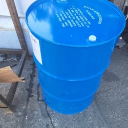 New, 1 Time Used,  55 Gallon Steel  Drum