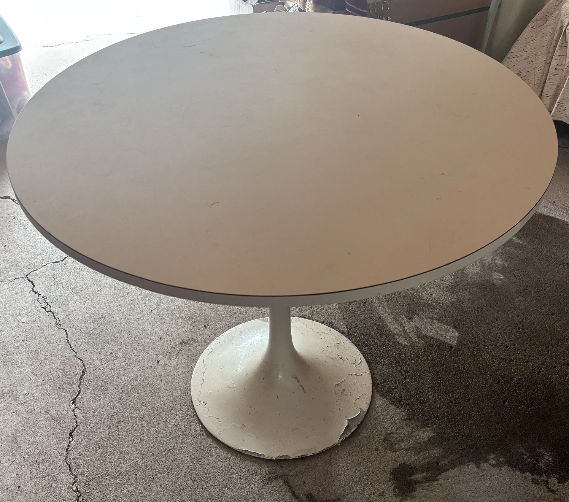 White Round Table 