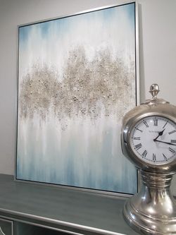 XL wall Art Painting With Sand, Rocks & Sparkle