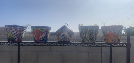 Talavera Pots Mexican Pottery 