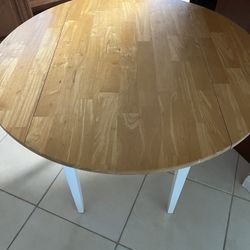 Kitchen Dinette Table Dropleaf 38 Round Open 21 Wide Closed 