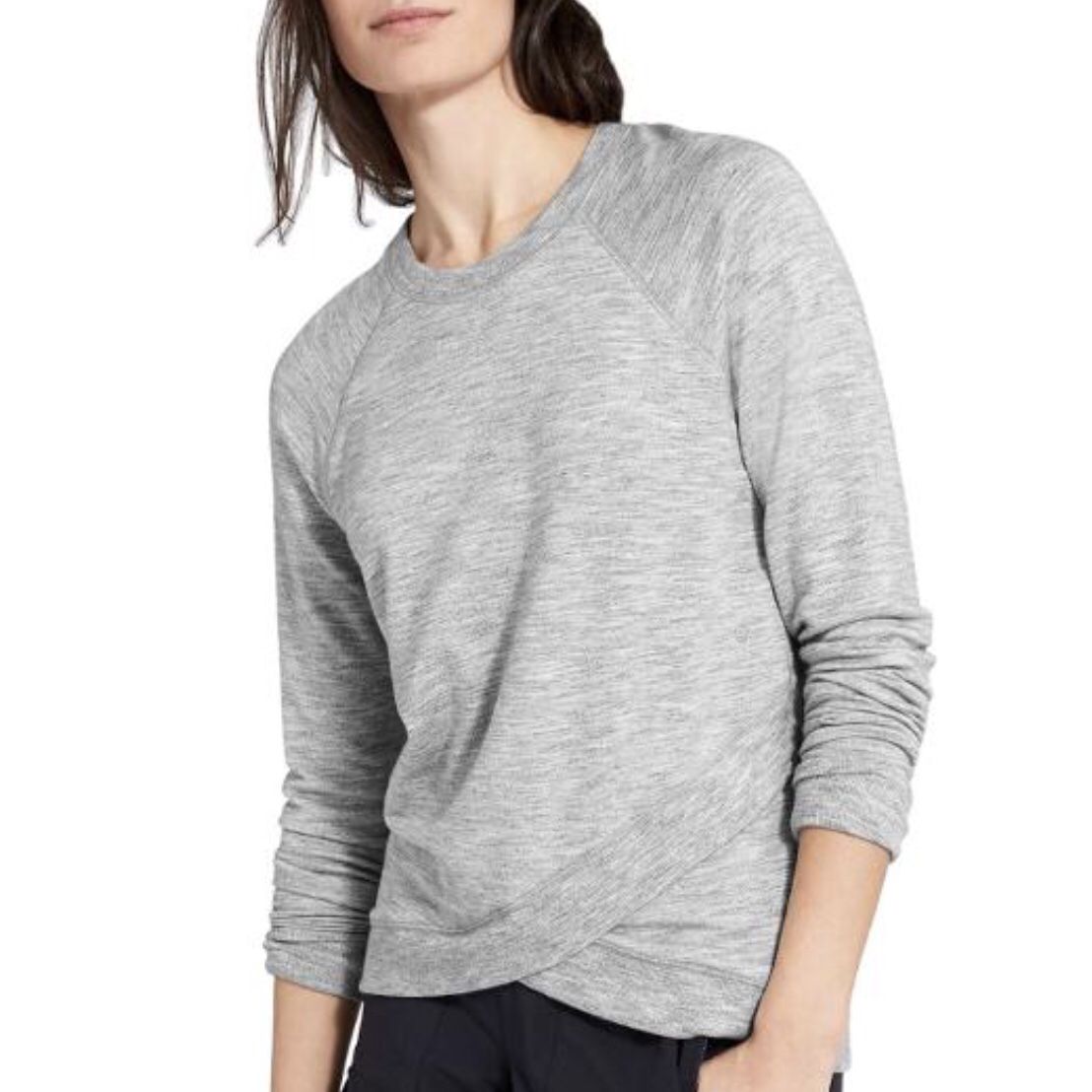 Athleta | Grey Criss-Cross Pullover Sweatshirt- SZ XS