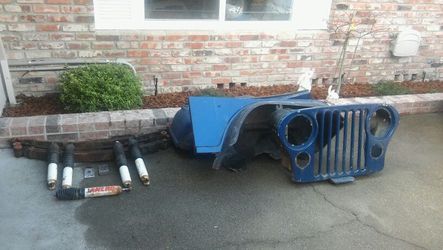 CJ5 parts 2.5 inch lift kit with passenger side fender and Grill