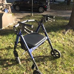 Elenker All Terrain Heavy Duty Walker With Extra Wide Seat For Elderly - 500lb