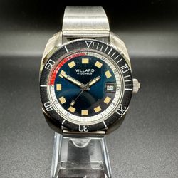 Rare Large Vintage Villard Men’s Diver Watch 