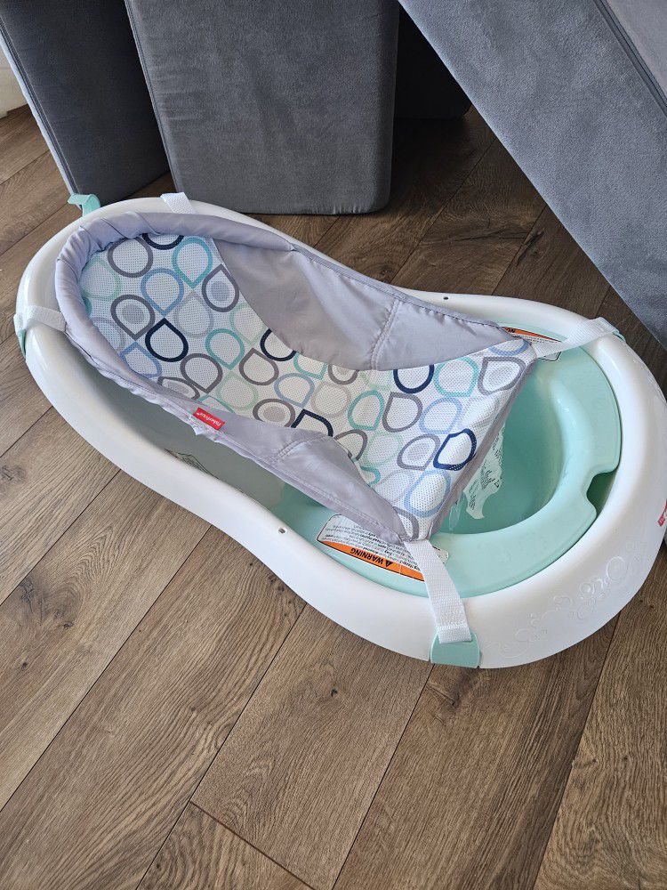 Fisher-Price Baby To Toddler Bath 4-in-1 Sling 'n Seat Tub With Removable Infant Support