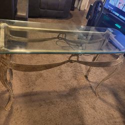 glass sofa table