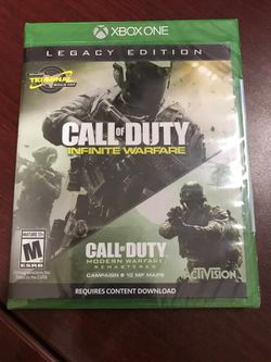 Xbox one call of duty with the remastered modern warefare