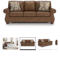 Leather Sofa Sleeper- Queen - Sofa Cama