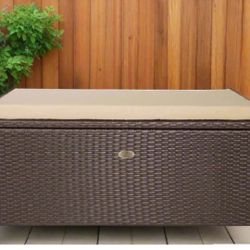 Barton Outdoor 60 Gallons Deck Box Cushion Seat Patio Storage Bench Shed, Beige SKU: 97036 