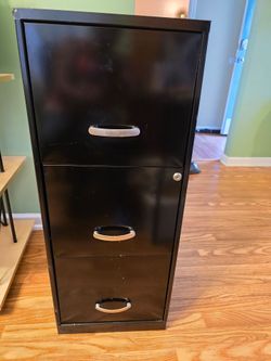 3 Drawer Black Cabinet
