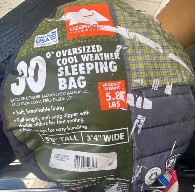 30 Oversized Cool Weather Sleeping Bag