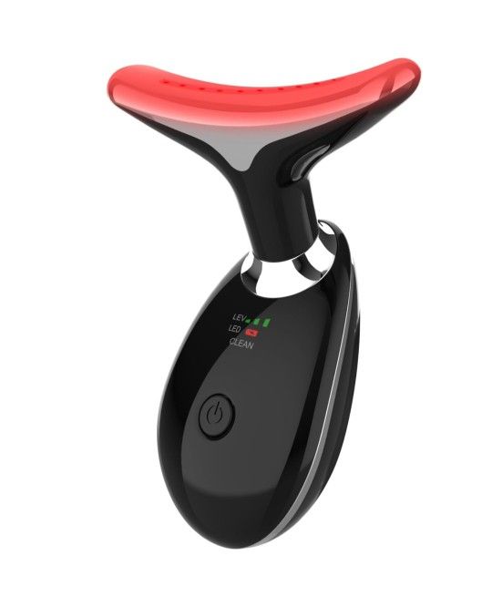 Light Therapy Face and Neck Massager for Skin Care, Firming, Smoothing