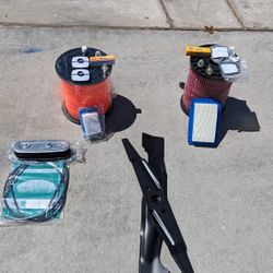 For Sale Lawn Mower Supplies And Weed Whacking Supplies Lawn Mower Blades,NGK Spark Plugs Air Filter And Stuff🤑💰🤑💰
