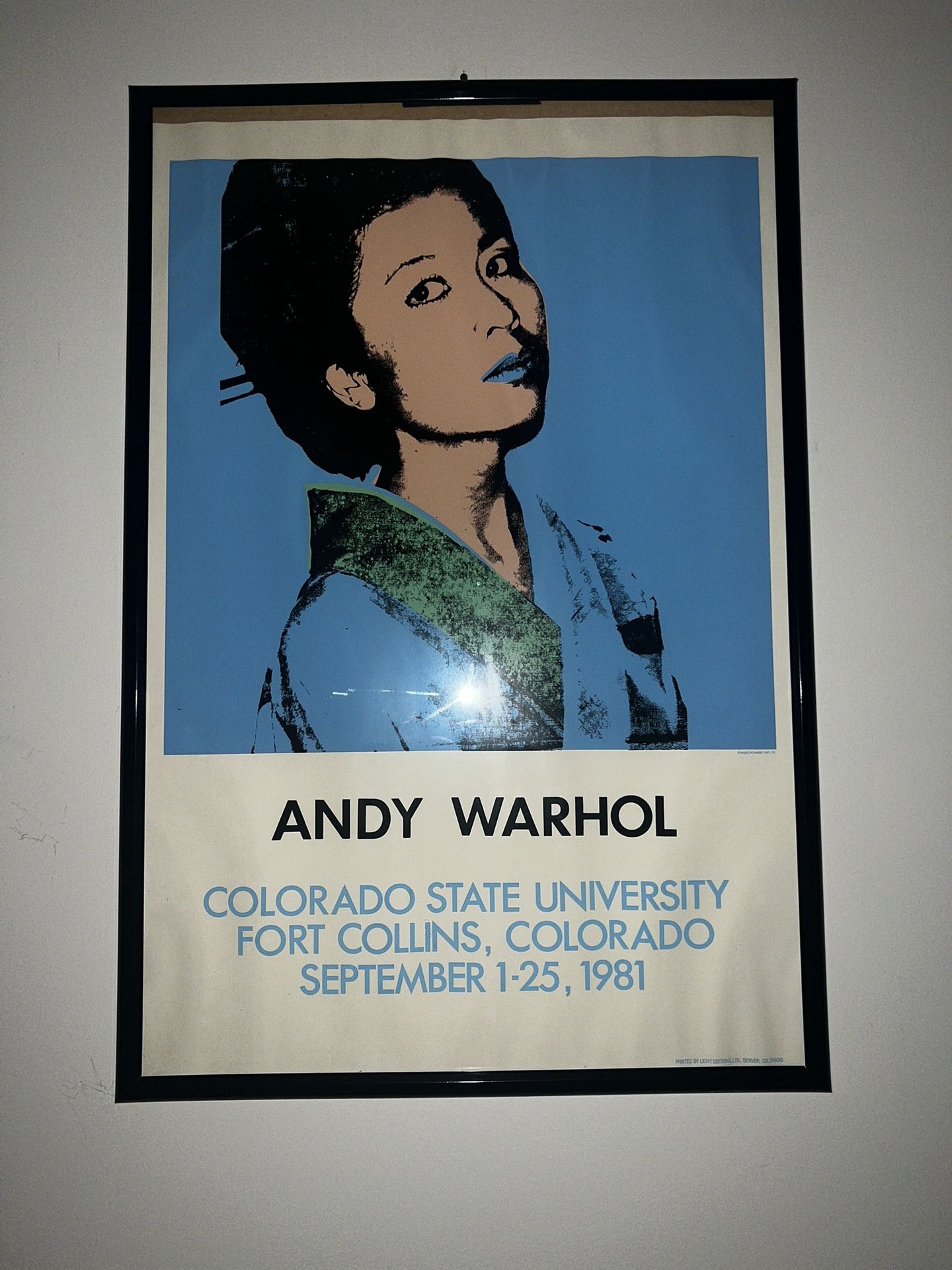 ANDY WARHOL "KIMIKO POWERS" RARE 1981 SILKSCREEN PRINT FRAMED POSTER ORIGINAL