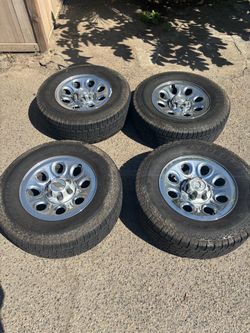 Chevy Chrome Wheels with Tires Set of 4