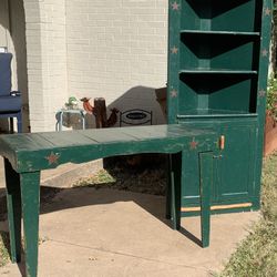 Rustic Corner Bookshelf and Sofa Table