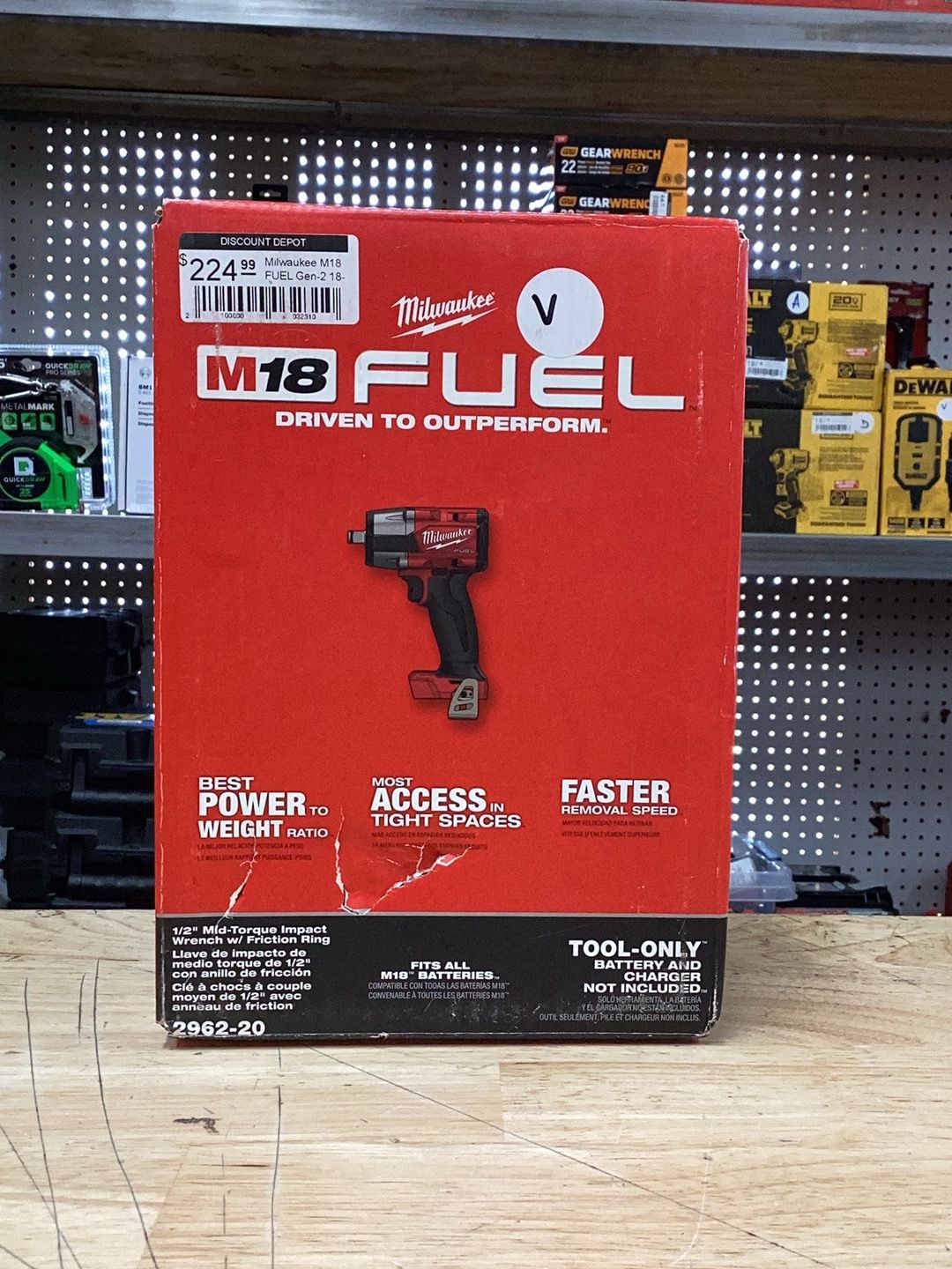 Milwaukee M18 FUEL Gen-2 18V Lithium-Ion Brushless Cordless Mid Torque 1/2 in. Impact Wrench w/Friction Ring (Tool-Only)