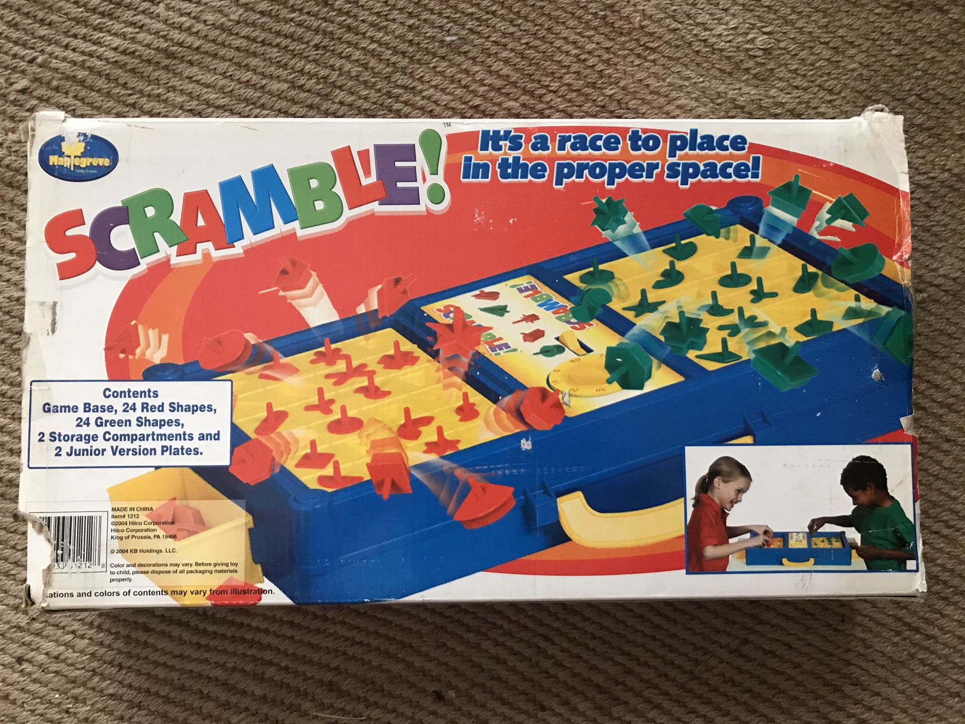 Scramble Timed Puzzle Single or 2 player Game Shapes by Maplegrove 2004