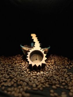 Handmade “Solar Flare” Black Walnut Coffee Scoop ☀️⚡☕
