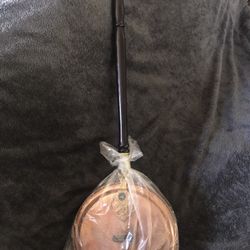 Bed Pan Warmer Solid Brass Copper Rivets Long Wood Handle 41”