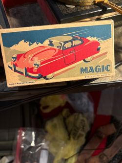 Vintage HUKI Magic Tin Friction Car w/ Original Box - Made in Western Germany