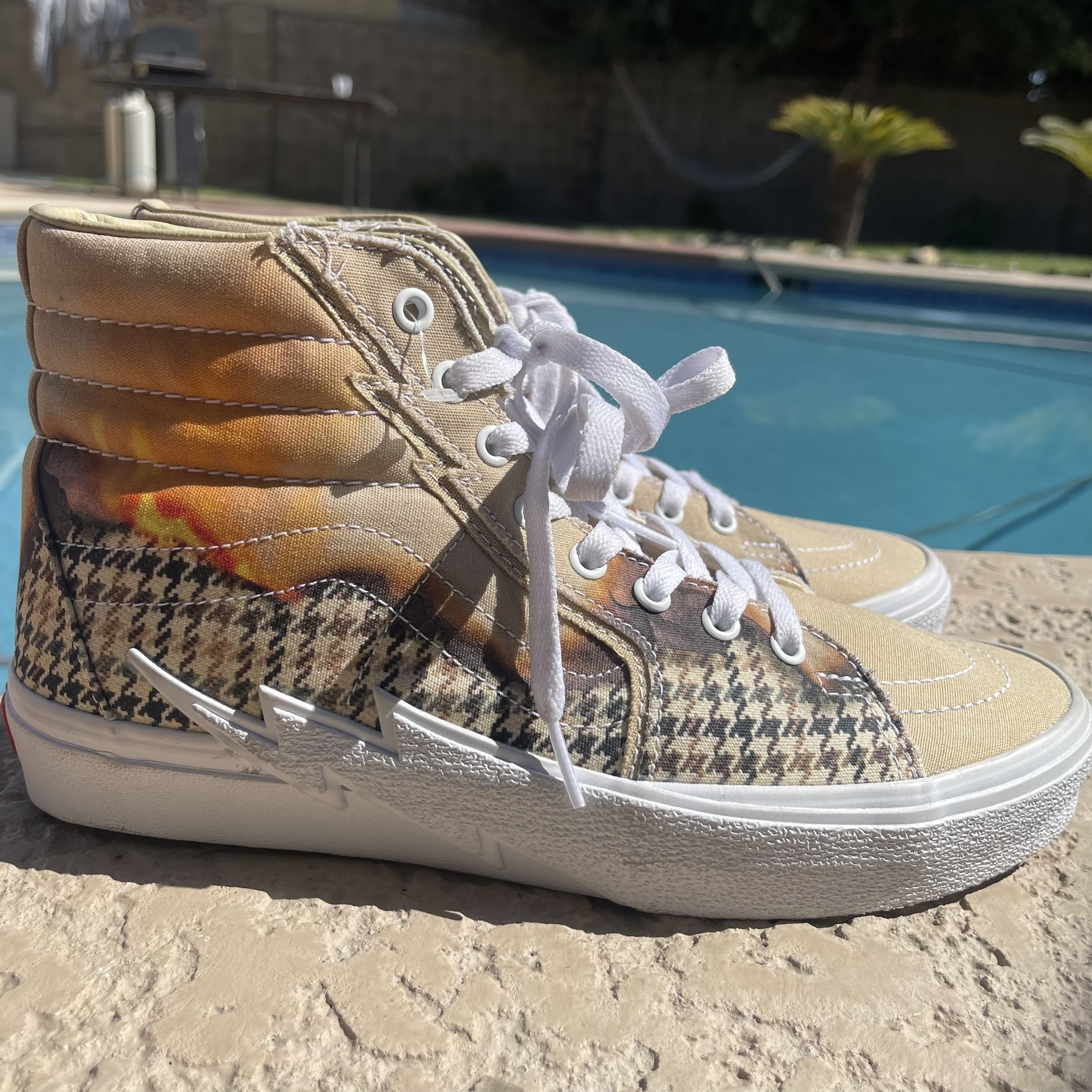 Vans Sk8 Hi Lightning Bolt 'Big Reveal' Houndstooth High Top