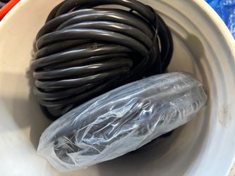 Black Rubber Hose Coil with Extra Fittings