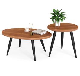 Wooden Coffee and Side Table Set