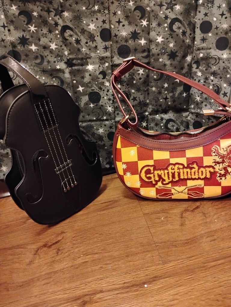 (2) Wednesday Cello Crossbody Bag& Gryffindor Checkerboard Purse