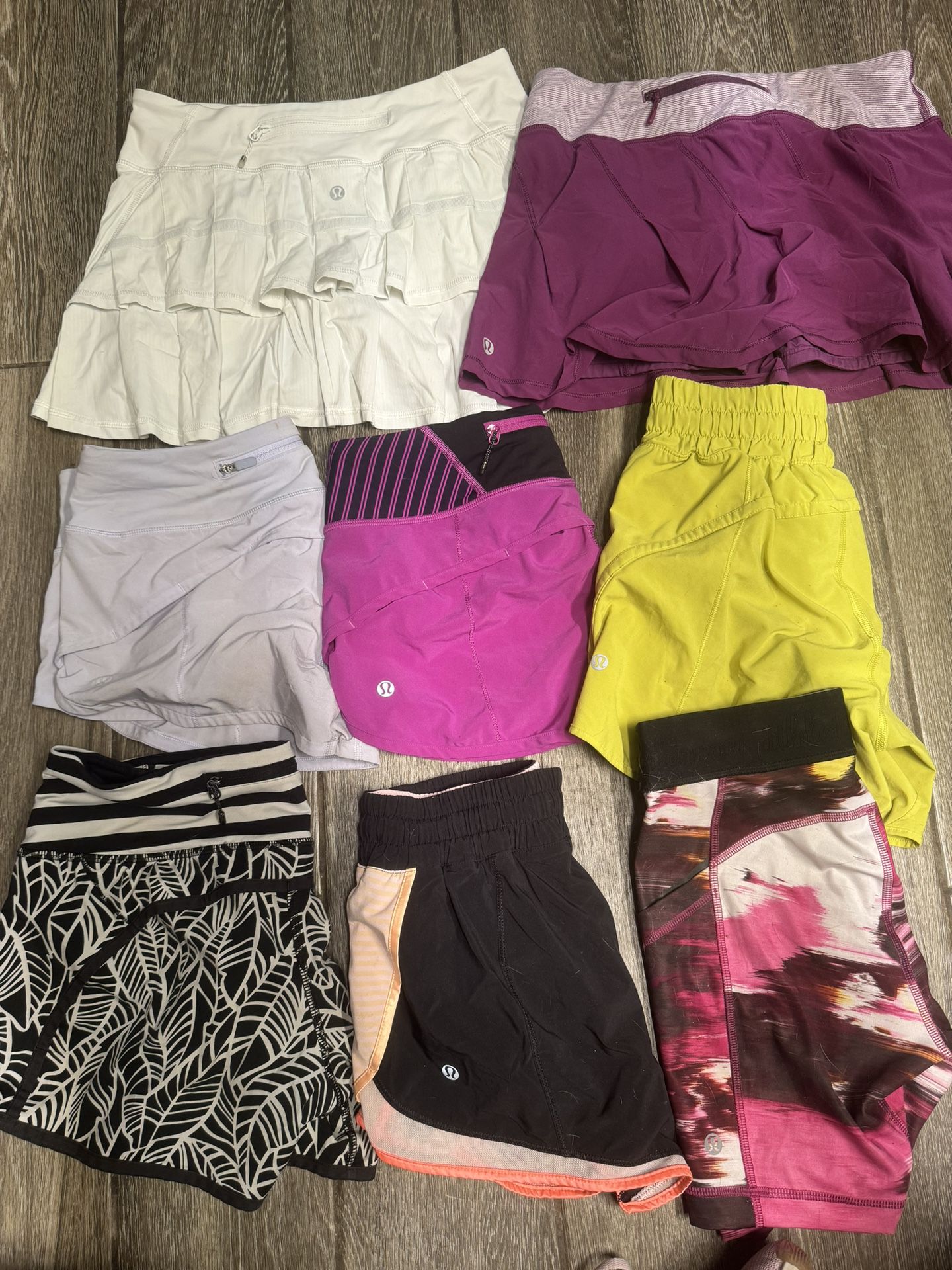 Lululemon size 4 Shorts - 6 pairs Skirts 2 pairs Must buy all 8 at $104 which is $13 each   Located in Mesa at mckellips and Stapley 