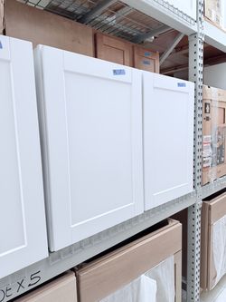 White upper kitchen cabinets 24x30