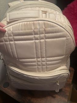 Cream Quilted Mini Backpack Bahama